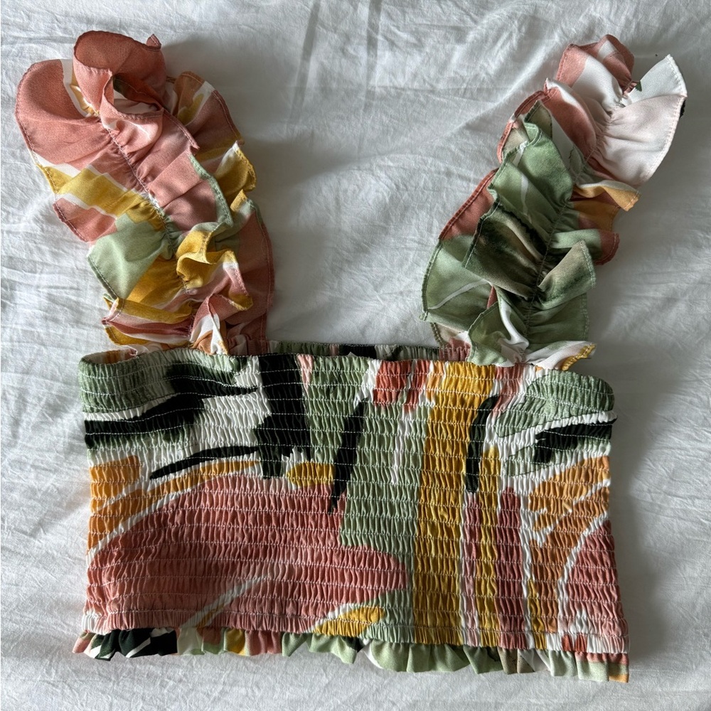 VICI Ruffle Sleeve Crop